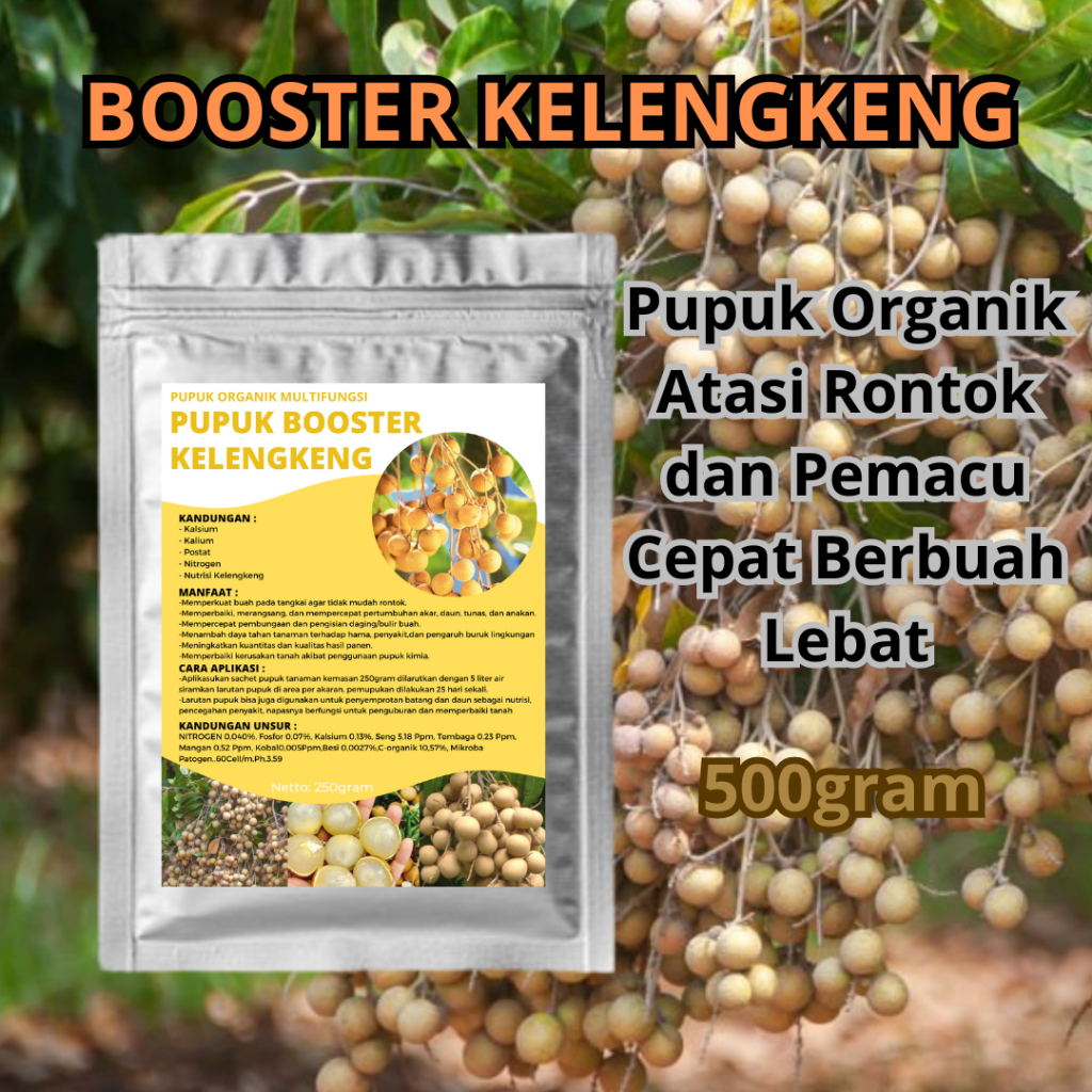 (500gr) PUPUK BOOSTER KELENGKENG PUPUK ORGANIK KELENGKENG ANTI RONTOK