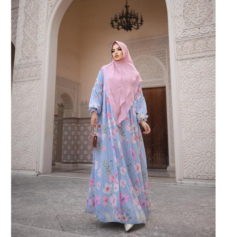 Dress azzura printingan by zeeaudrey