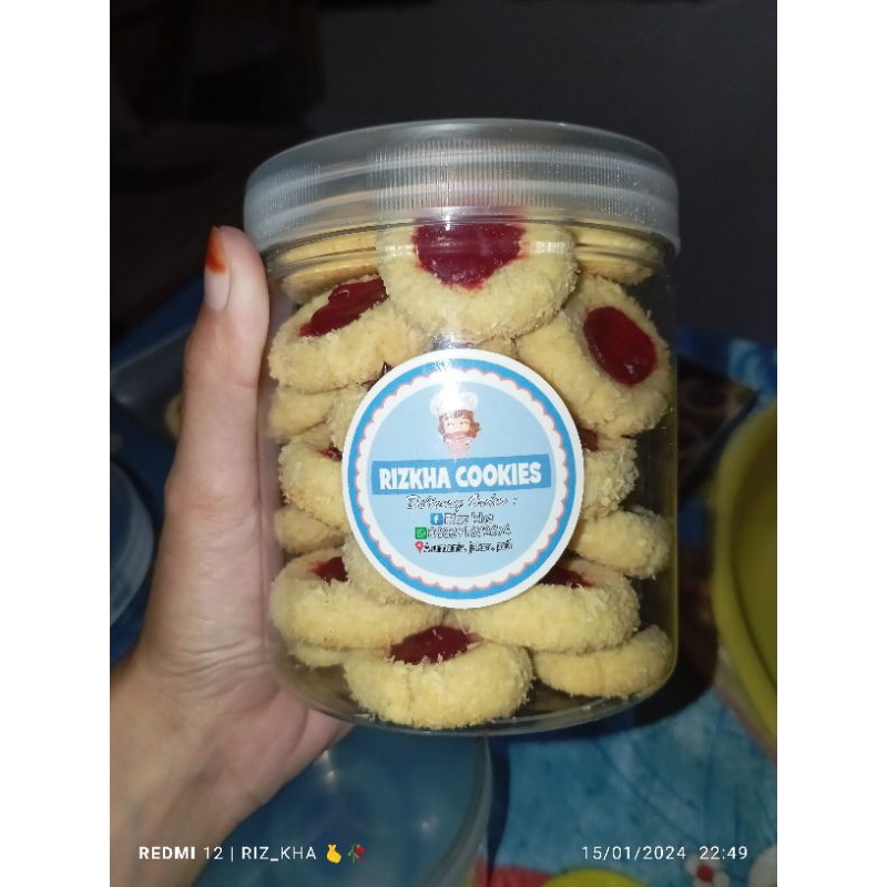 

kue kering thumbprint / kue lebaran