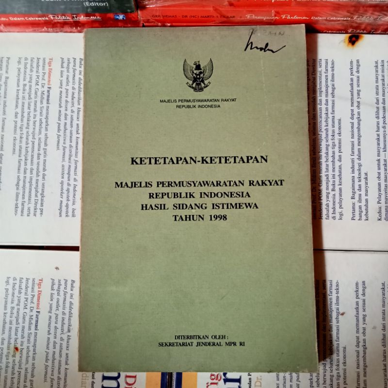 KETETAPAN KETETAPAN MAJELIS PERMUSYAWARATAN RAKYAT REPUBLIK INDONESIA