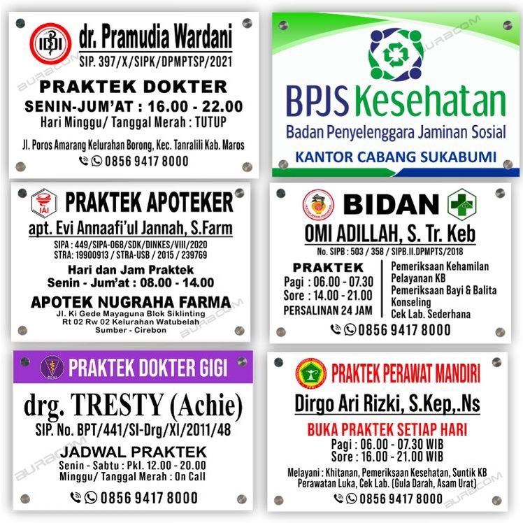 

Papan Praktek Apoteker, Dokter, Bidan , Perawat| Bisa Custom| Siap Pakai untuk Indor (BAHAN AKRILIK)