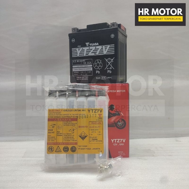 AKI MOTOR AKI KERING YUASA YTZ7V NMAX AEROX LEXI FREEGO ORIGINAL