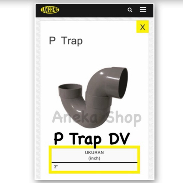P Trap 3 inch DV Langgeng