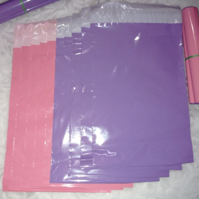 

10 pcs Polymaler baby pink, lilac warna/ Plastik packing polymailer 17x30