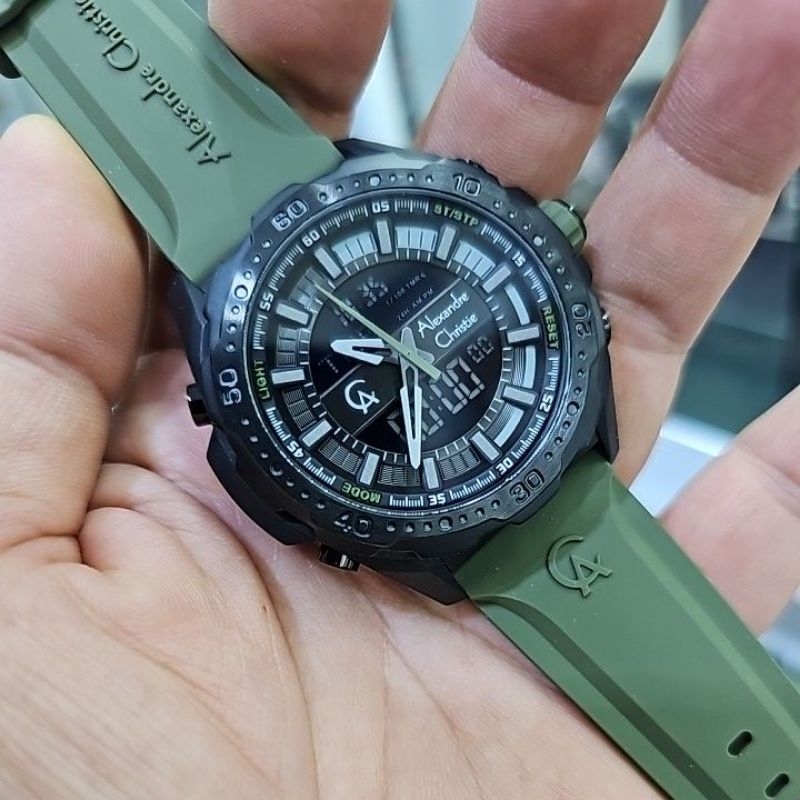 jam tangan pria digital ALEXANDRE CHRISTIE 9370 MHRIPBAGN