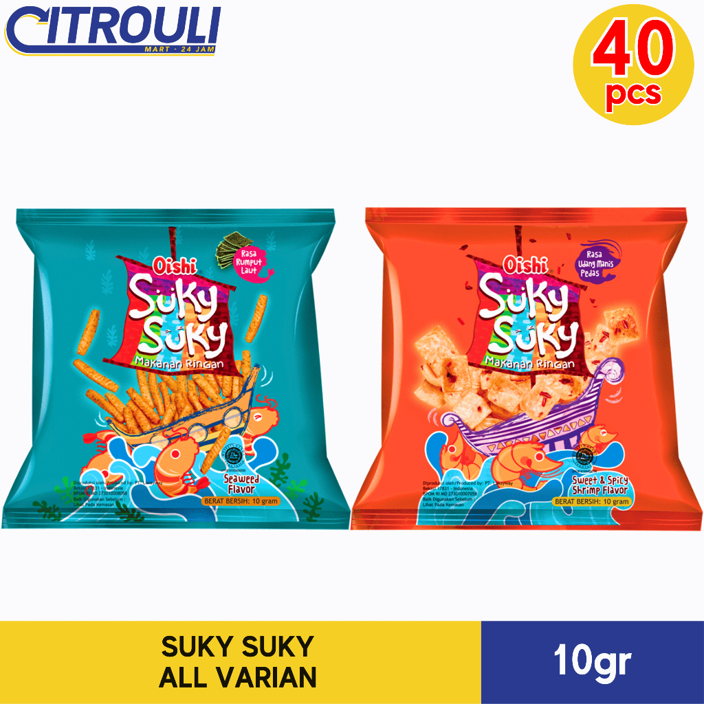 

OISHI SUKY SUKY 10gr (ISI 40pcs / 4 RENTENG ) ALL VARIAN