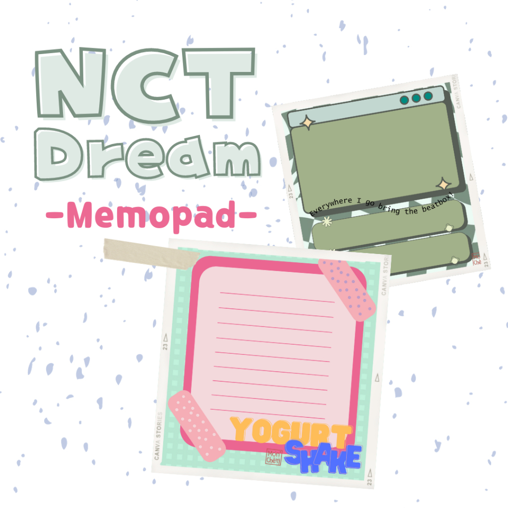 

Memopad NCT Dream | Fanmade NCT Dream Memopad | NCT Dream Fanmerch