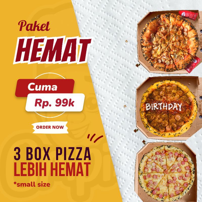 

Paket Hemat 3 Box Pizza || Pizza Merakyat