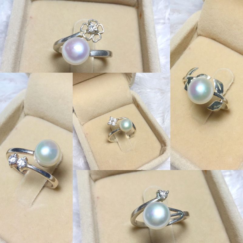 cincin perak mutiara laut|Cincin perak mutiara asli lombok|Cincin perak mutiara tawar|Cincin mutiara