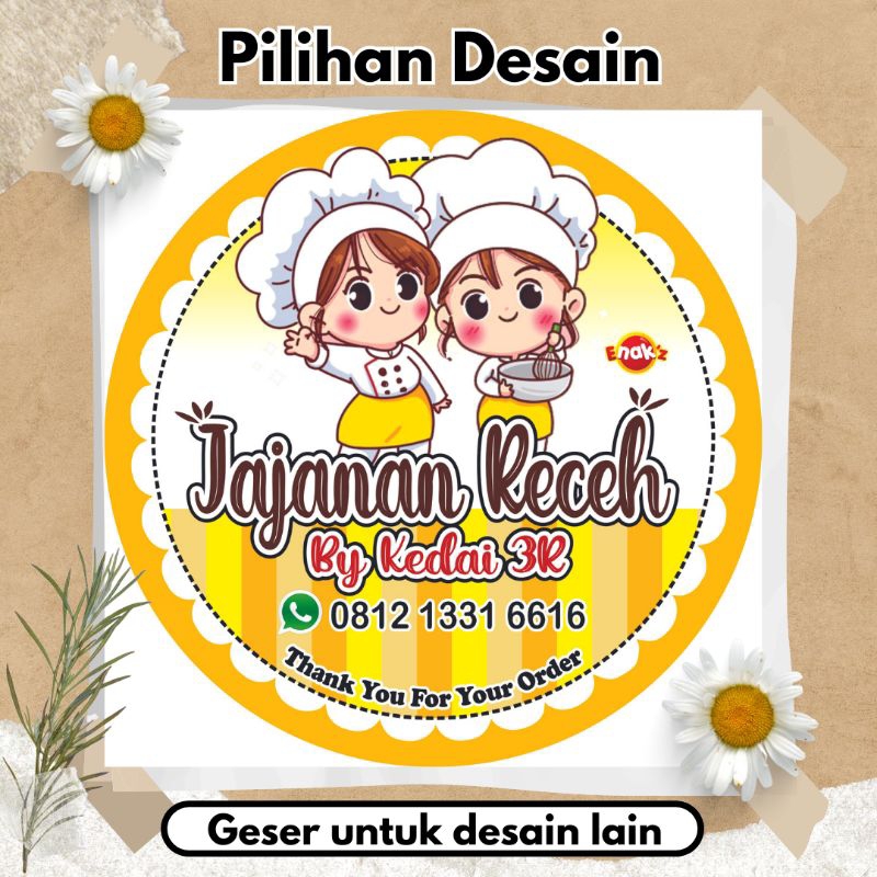 

(FREE DESAIN) Cetak Stiker Kemasan Lebel Makanan Stiker Makanan Termurah dan Berkualitas