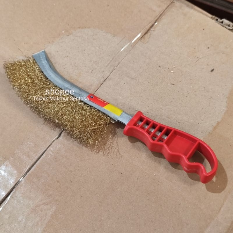 Sikat Kawat Baja Kuningan Lengkung Bengkok - Sikat Sisir