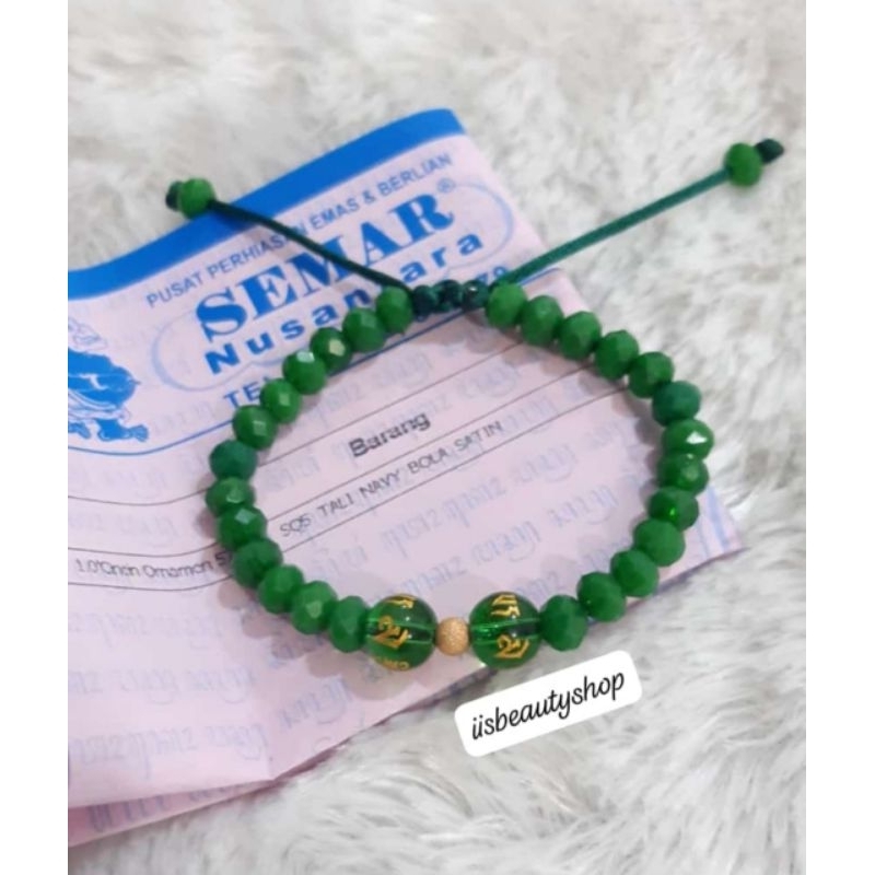 Gelang Ceko Hijau Variasi Emas1 0,1gram