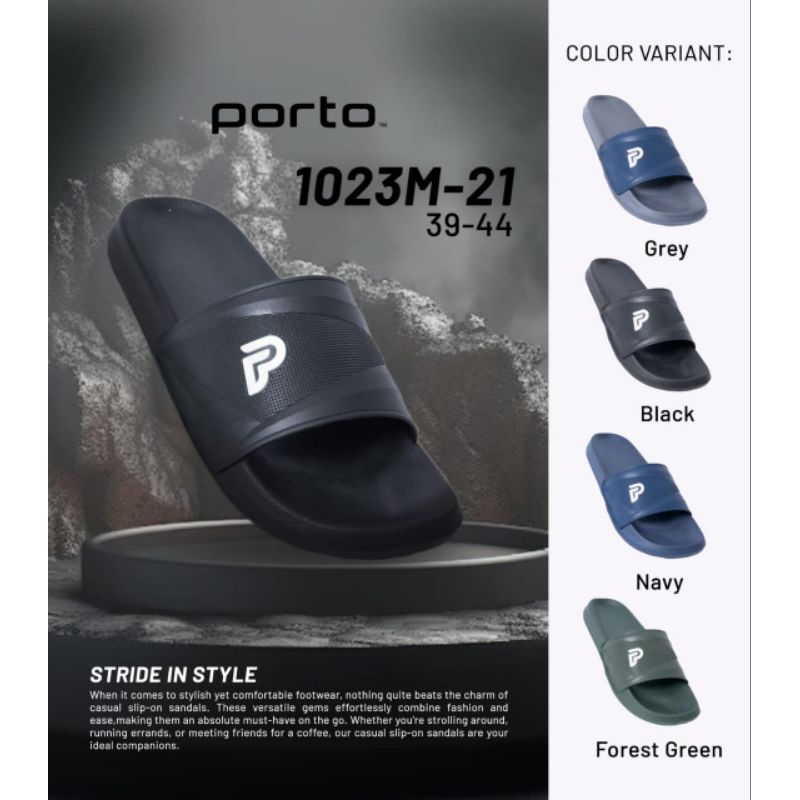 Sandal Jelly Slop cowok dewasa Model keren dan kekinian Porto 39-44