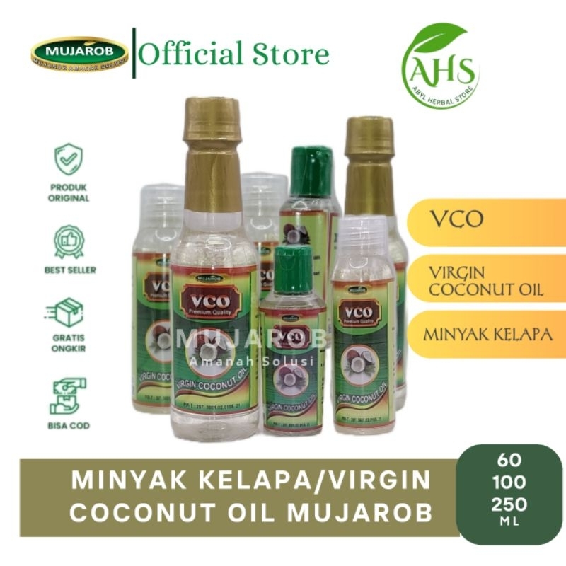 

Minyak Kelapa /Virgin Coconut Oil VCO Mujarob 100% MURNI