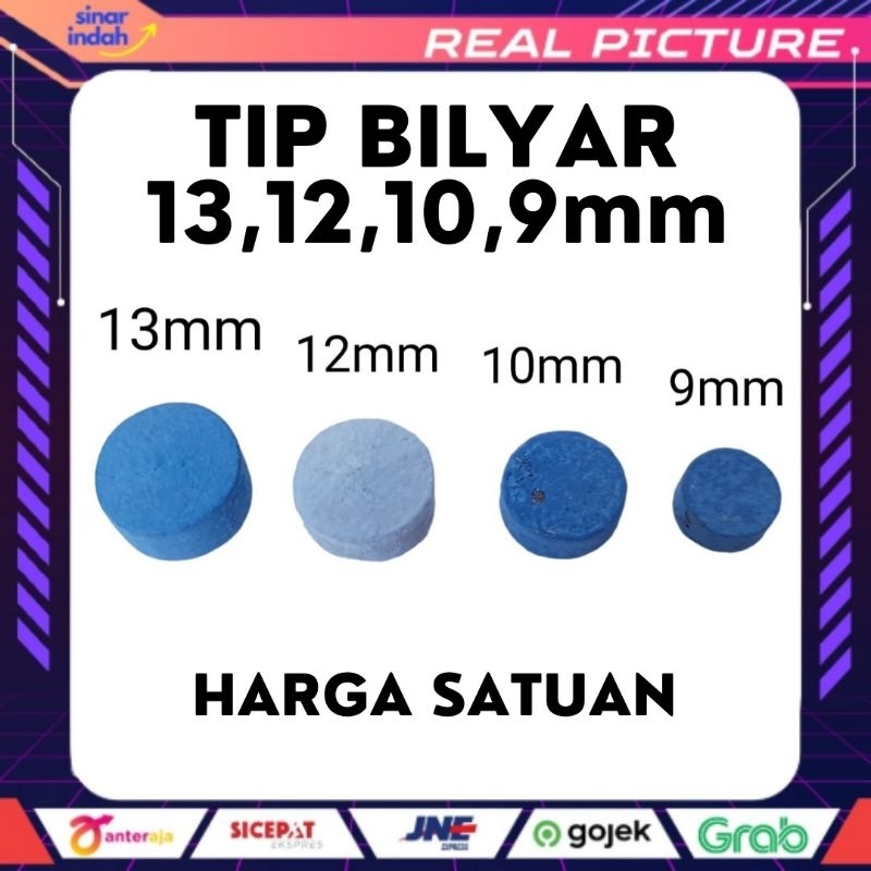 Tips Cue Tip Master Billiard 13mm 12mm 10mm 9mm Tip Bilyar Billiar SATUAN