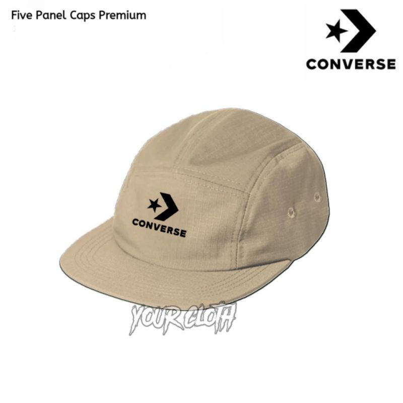 Topi 5 Panel Converse Premium - Five Panel Snapback Cap Hat Distro Pria Casual Remaja Dewasa