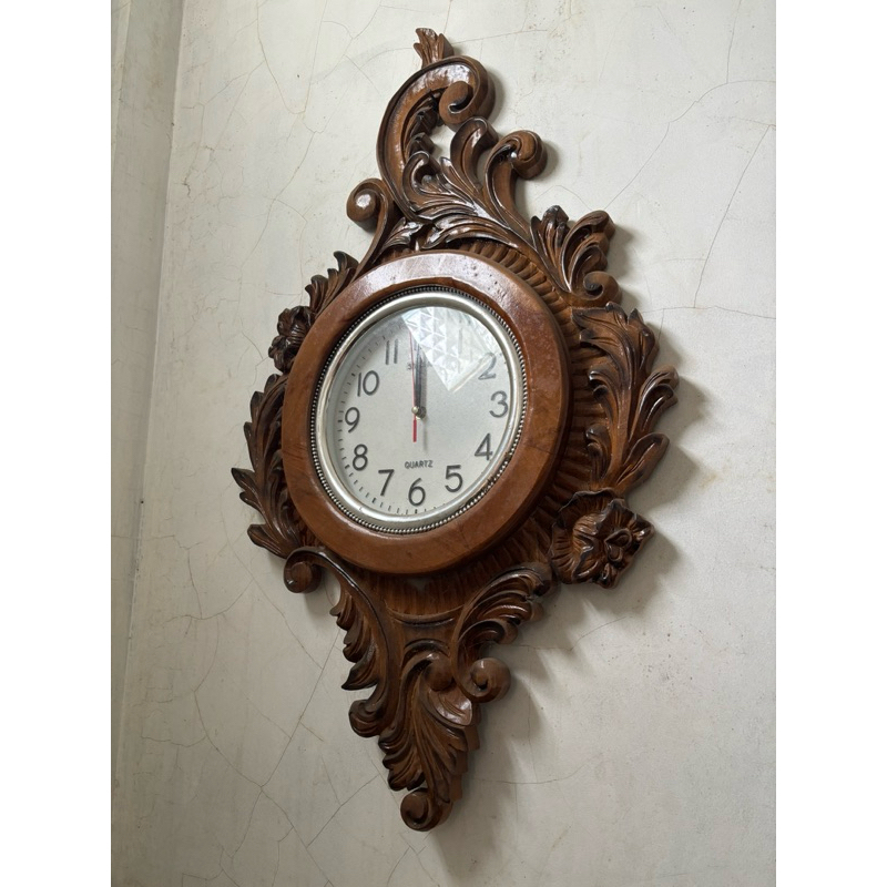 Jam dinding ukiran jati jepara