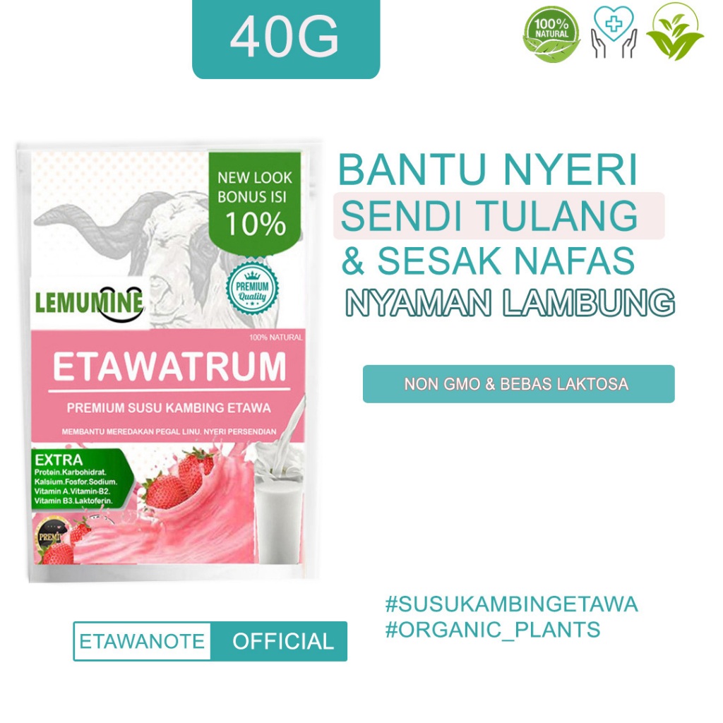 Susu Kambing Etawa Untuk Tulang Sendi Etawa Bubuk Murni Colustrum Susu Tulang Dan Sendi Untuk Orang Tua etawalin susu asam urat susu kambing etawalin original 100% ternak syams etawalin susu asam urat susu etawaku Lemumine (40g)