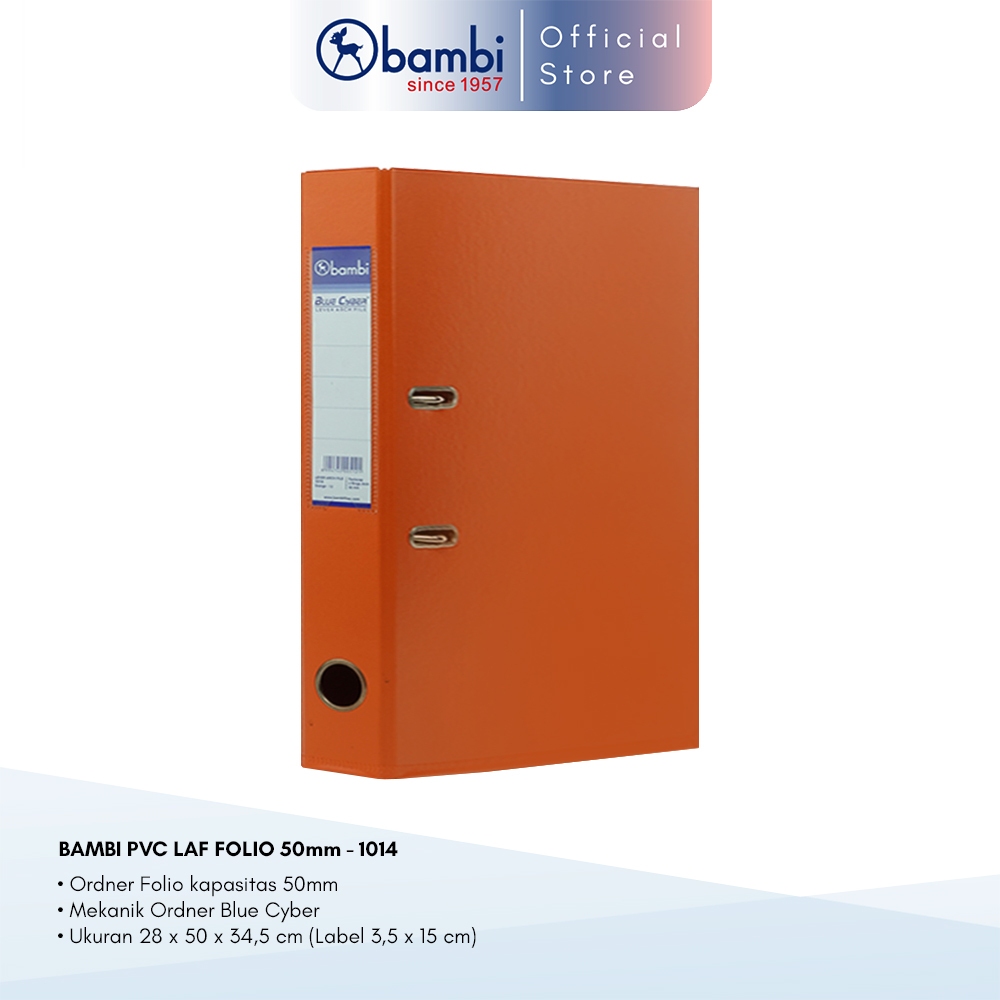 

Bambi Lever Arch File Ordner Folio Orange MID SIZE 50 mm Original