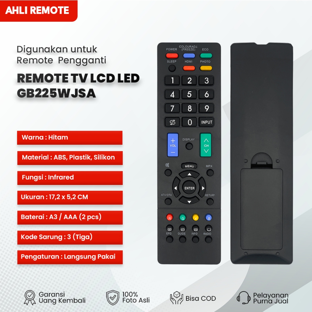 Remot TV Sharp Aquos LCD LED GB225WJSA / Remote TV LCD LED Sharp Aquos