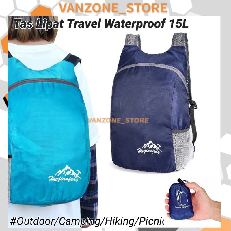 Tas Lipat Ultralight Portabel Kapasitas 15L Ultra Ringan Tahan Air Camping Outdoor travel Ultralight