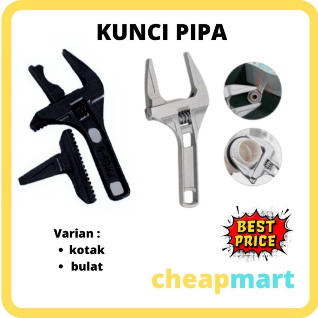 Kunci pipa 6-68mm, kunci pipa kotak, kunci pipa bulat, Kunci Inggris adjustable wrench