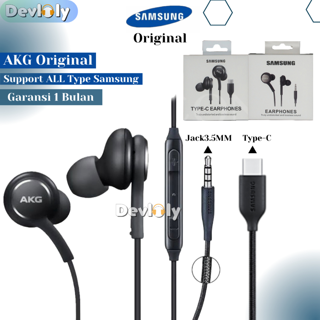 Headset Samsung AKG Jack 3.5MM / Type-C Earphones Original
