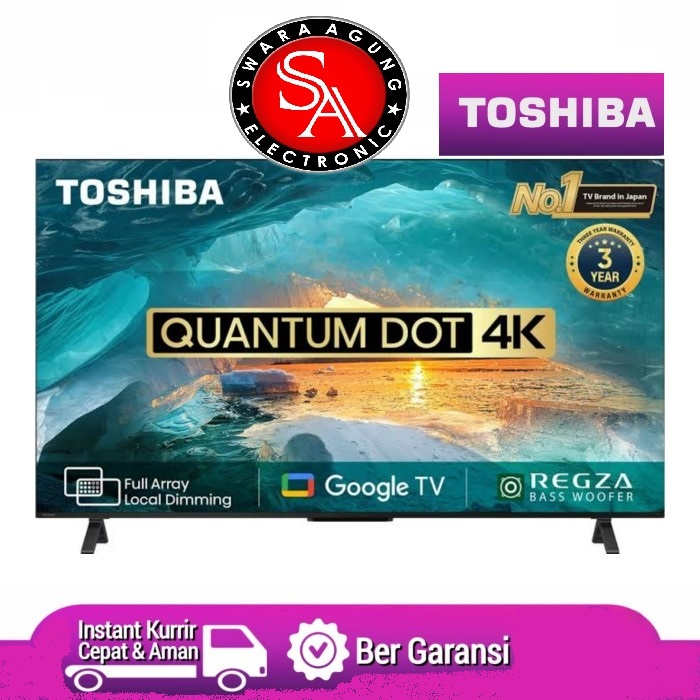 QLed UHD 4K Android TV 50 Inch Toshiba Type: 50M550MP (Khusus Daerah Medan)