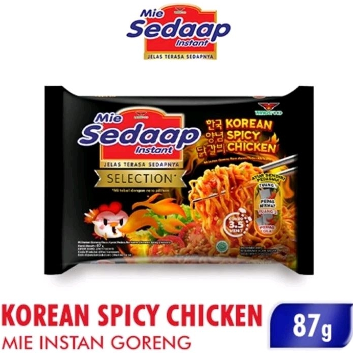 

Sedaap Mie Instan Goreng Korean Spacy Chiken 87gr
