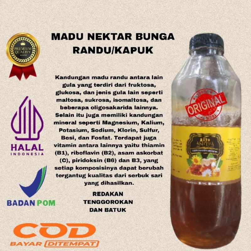 

MADU ASLI FULL NEKTAR BUNGA RANDU (PREMIUM)