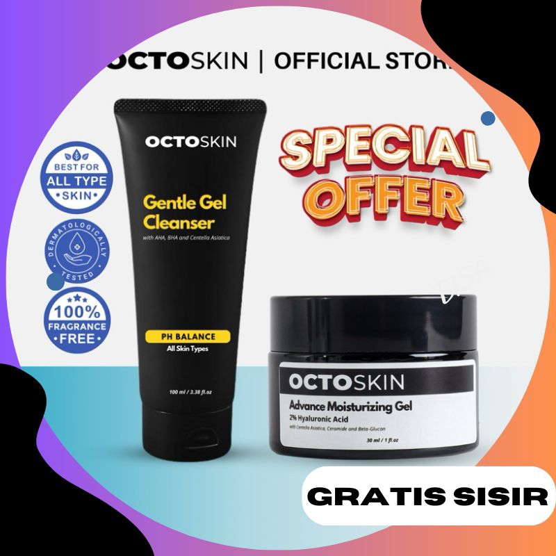 Octoskin Paket Ganteng Max 2 (Gel Cleanser dan Moisturizer)
