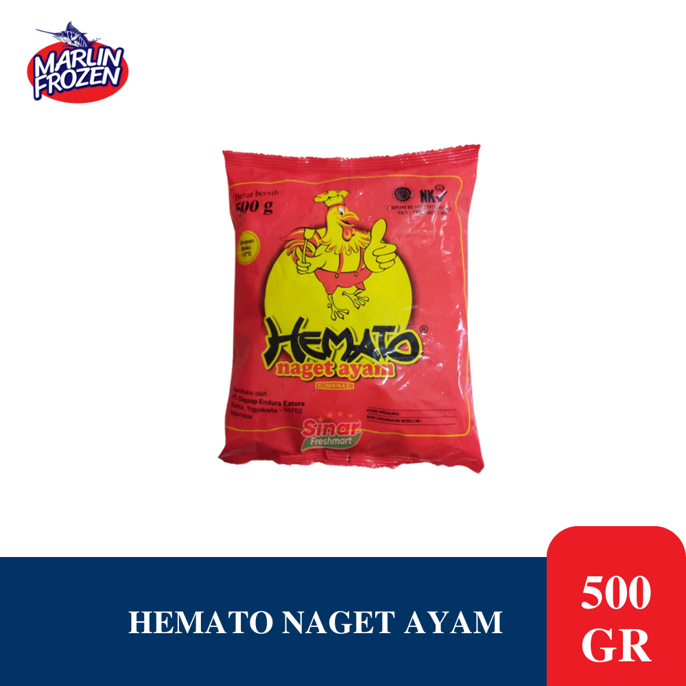

Hemato Naget Ayam / Nugget Ayam Hemato 500 Gr