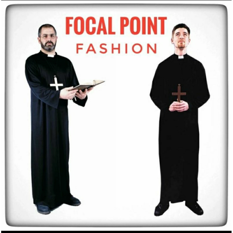kostum pendeta pria dewasa religius Halloween costume