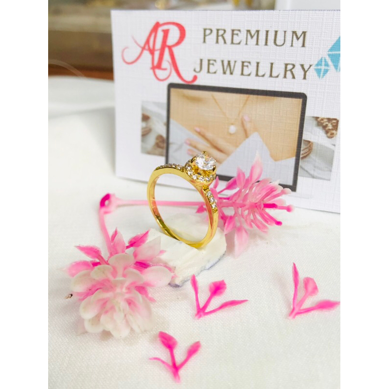 Cincin Swarovski Berlian putih Premium