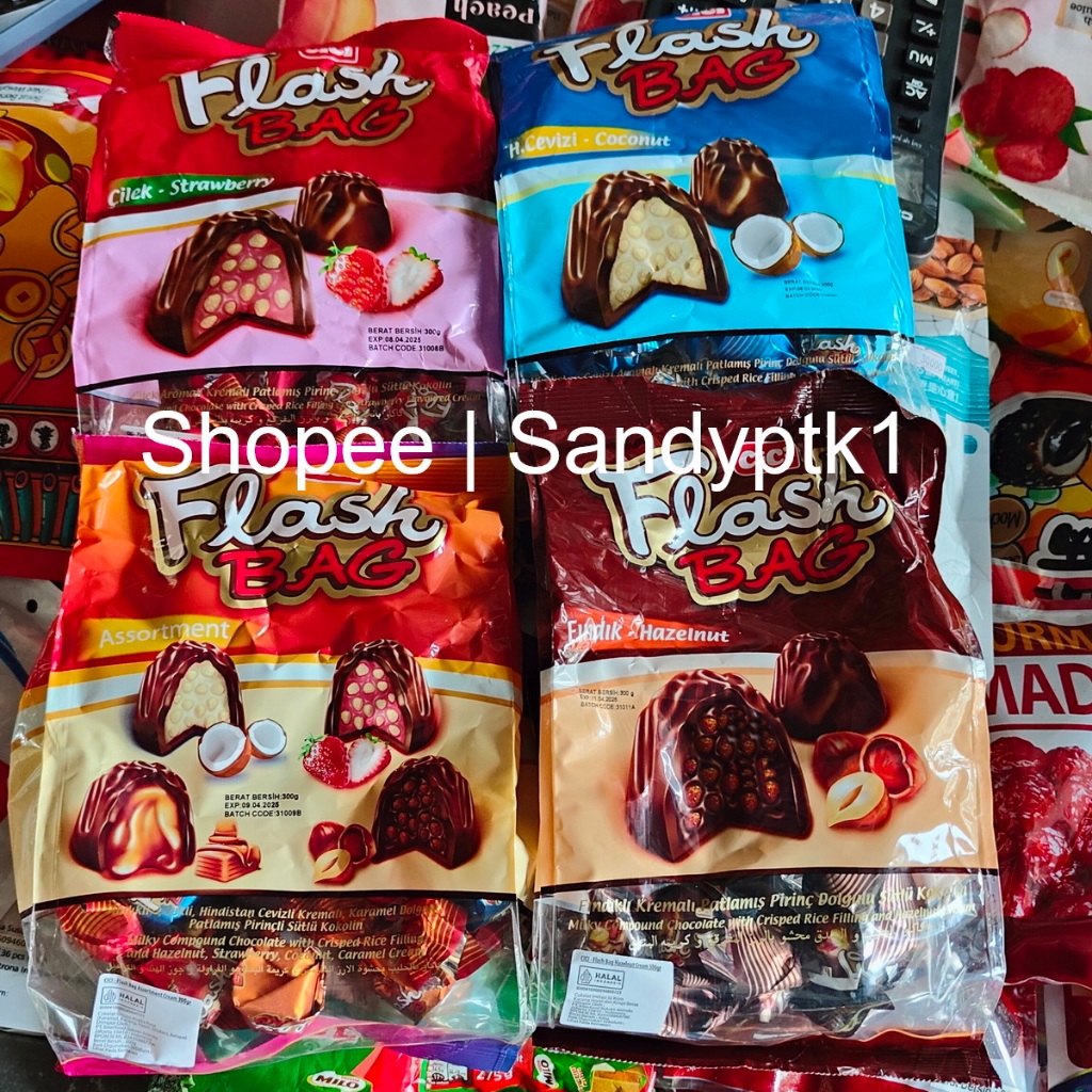 

Coklat Butir Elvan Cici Flash Bag Chocolate Assortment Cokelat Campur Hazelnut Impor Turki