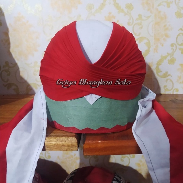 Blangkon Sliwir Jogja Merah Putih