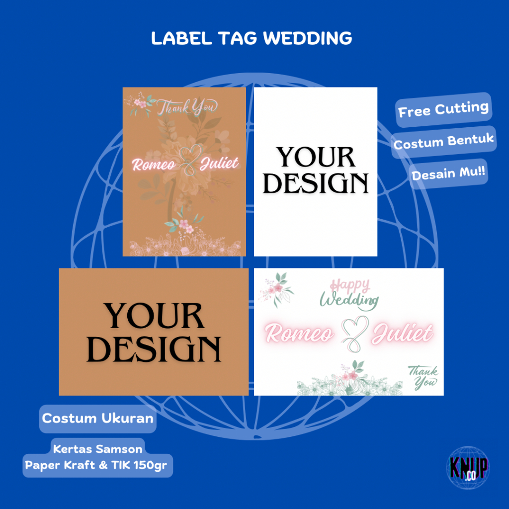 

Label Tag Wedding Kertas Kraft / TIK Costum