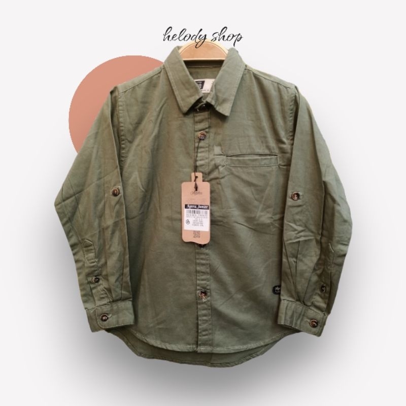 Kemeja anak laki- laki Agera junior lengan panjang bahan katun nyaman by Agera junior Baju koko anak
