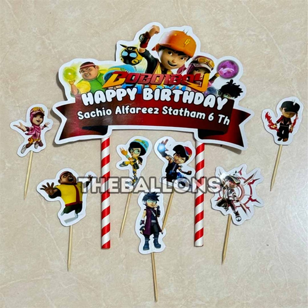 Topper Cake Cake Custom Boboiboy