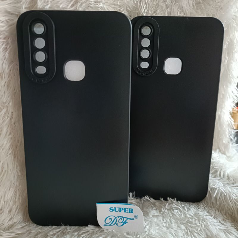 SOFTCASE VIVO Y12/ Y17 / Y15/ Y3 CASE pro camera warna hitam pekat/ black lembut lentur