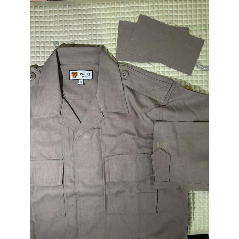 Baju saja PDL coklat jatah polri // baju satpam / seragam security