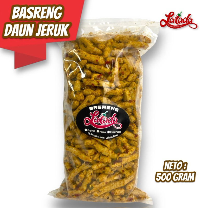 

Basreng Pedas Daun Jeruk Lalada Kemasan 500 Gram