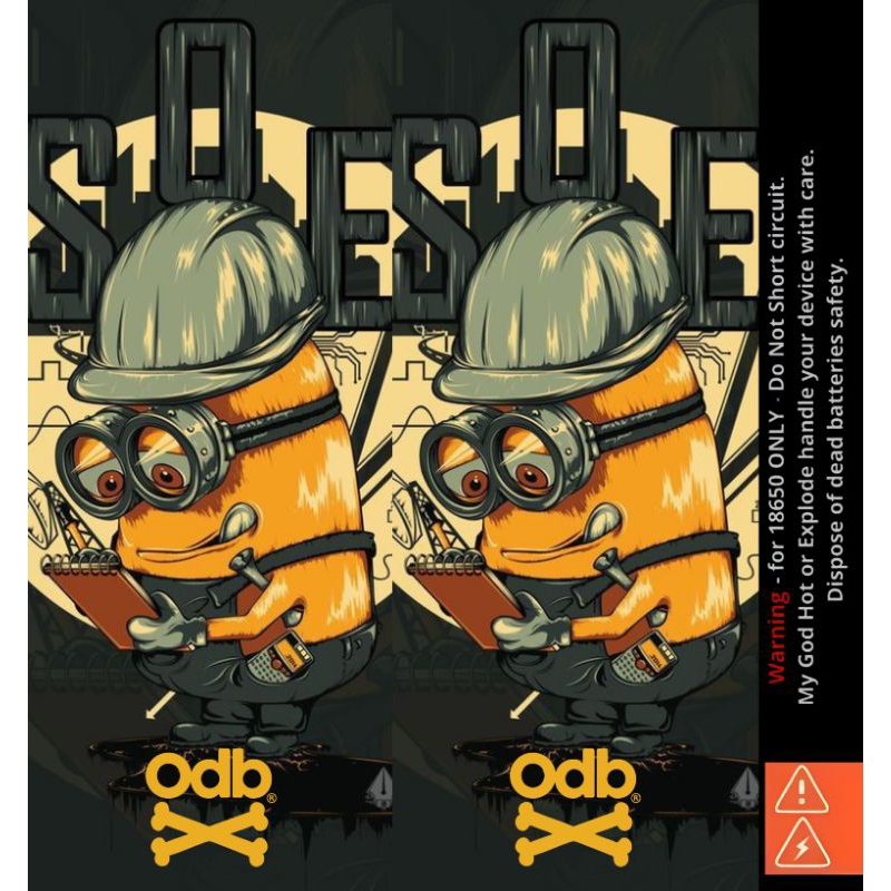 

FAMSTORE - pelindung Baterai - Stikerskin Wrap Baterai 18650 Motif Odb v4 - Pelindung Dan penghias Baterai anti gores