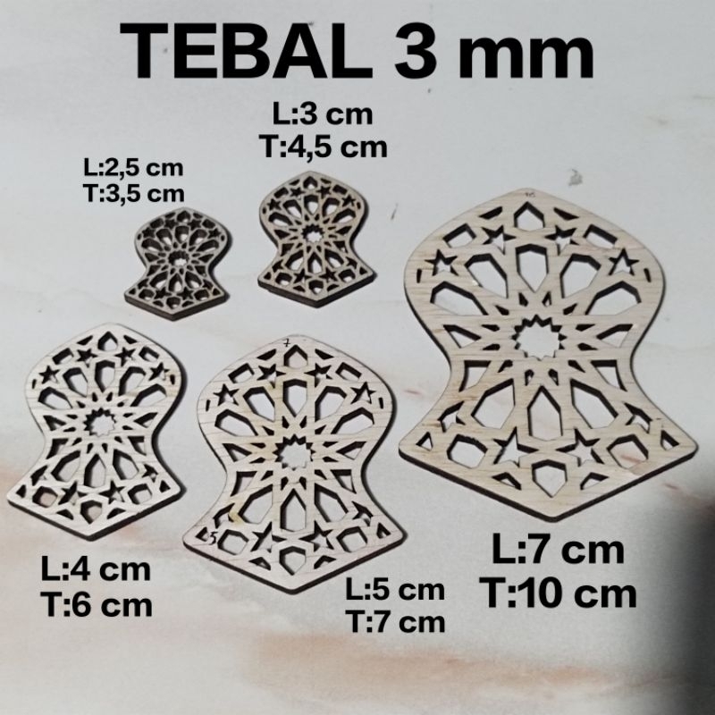 ORNAMEN KRAWANGAN TEROMPAH KAYU PENGHIAS PEMBAKARAN BUKHOR /BUKHUR