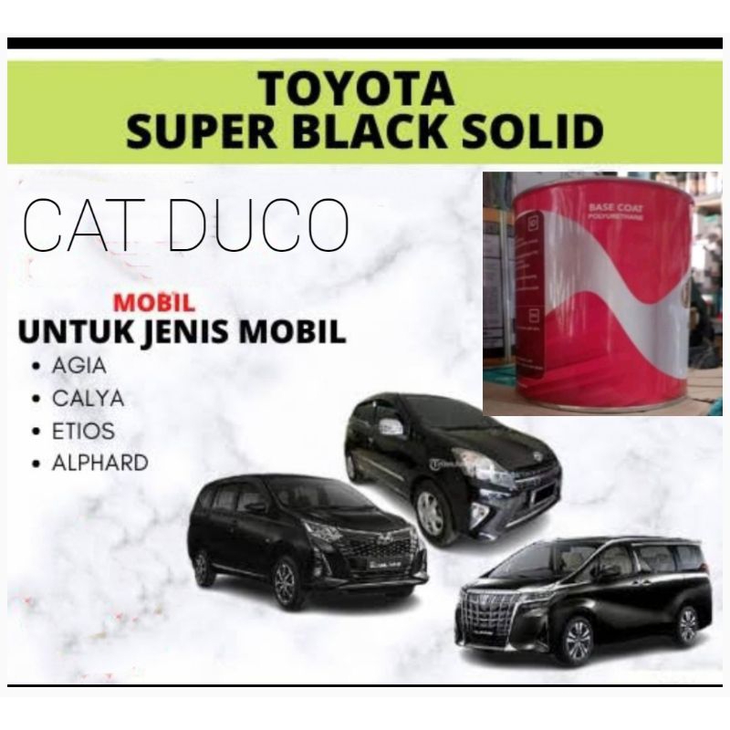 CAT DUCO MOBIL TOYOTA SUPER BLACK CAT HITAM SOLID TOYOTA PU 1KG