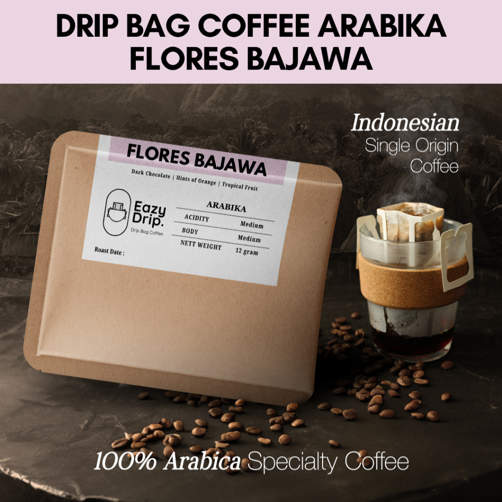 

EAZYDRIP Coffee Drip Bag Filter Kopi Saring Sachet - Arabika Flores Bajawa 12gr