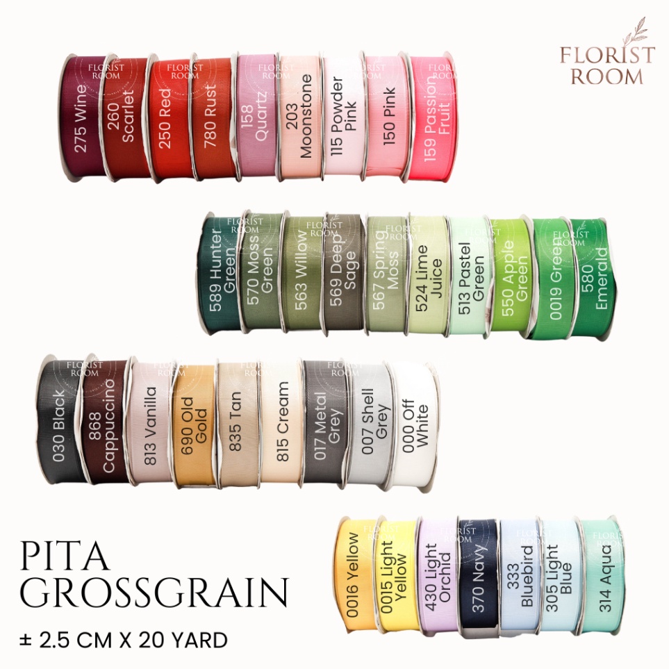 

Diskon Tambahan untuk Pembelian Pertama Pita Grossgrain 25cm x 2yard Ribbon kado hadiah Pita