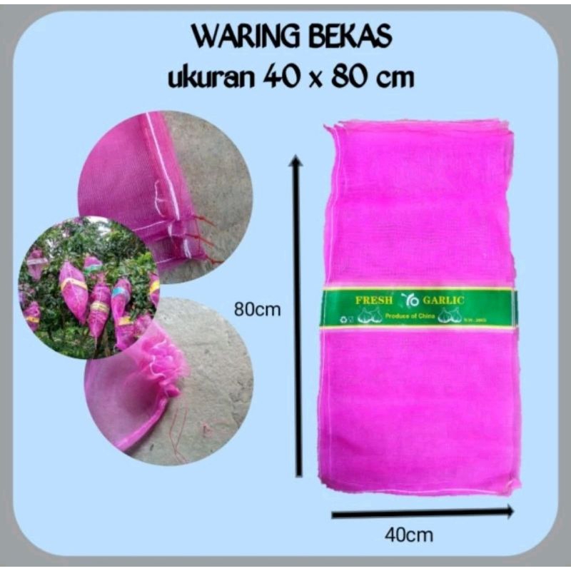 Jaring BEKAS Bawang Putih 20kg ( 40cm x 80cm ) dan 10kg ( (30cm x 60cm), Jaring Kelengkeng
