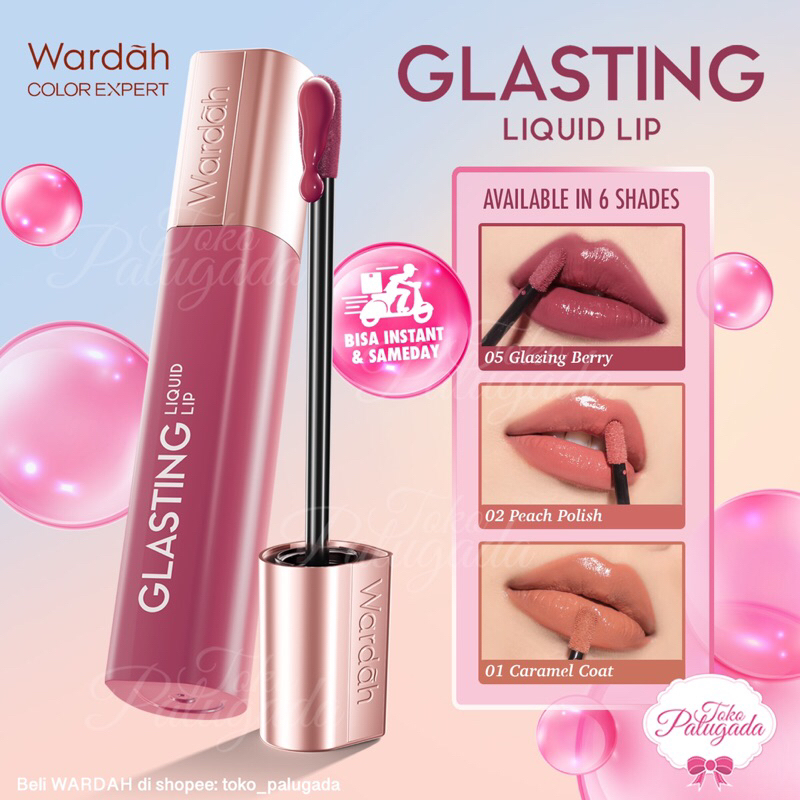 Wardah Glasting Liquid Lip - Wardah Glasting Lipstick - Glasting Wardah - Wardah Vinyl - Lipstick Vi