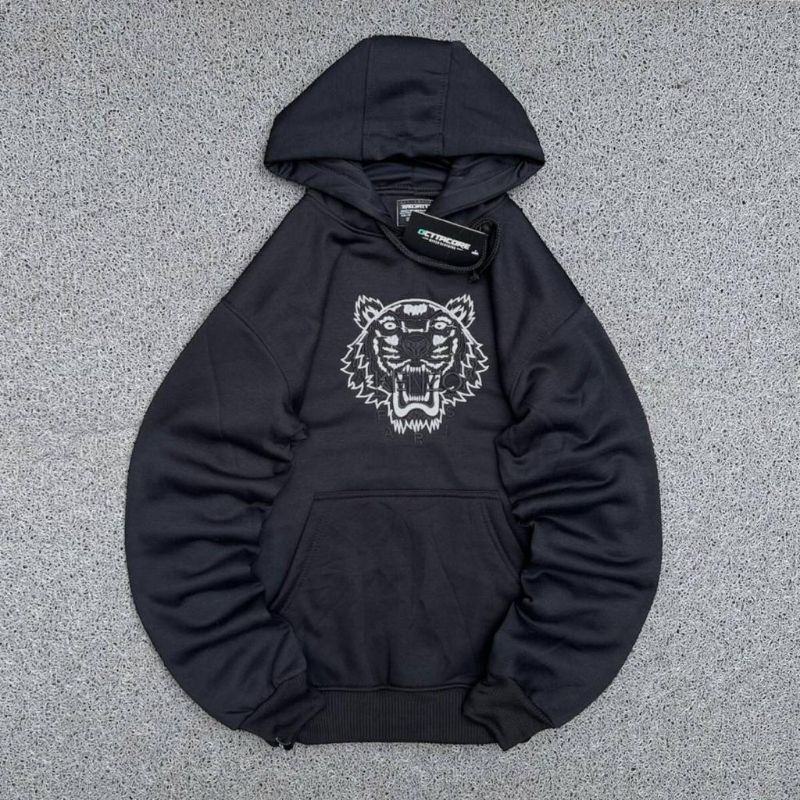 Hoodie jaket pria cotton fleece